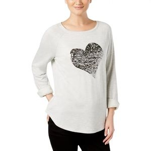 ♠️INC Top S Sequin Heart